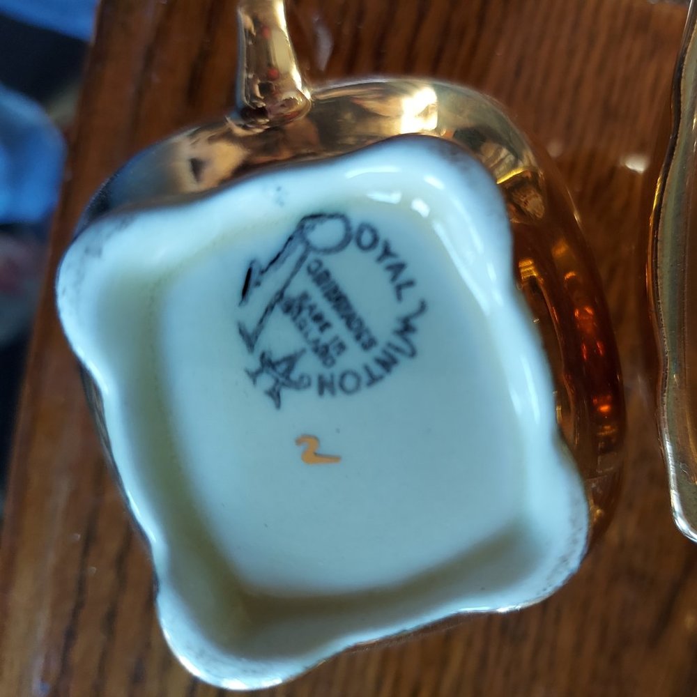 Royal Winton gold tea set with bud vase